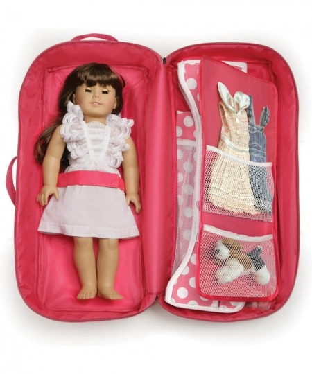 Doll Travel Case with Bed and Bedding - Dark Pink (fits 18" Dolls) $41.66 - Doll Accessories