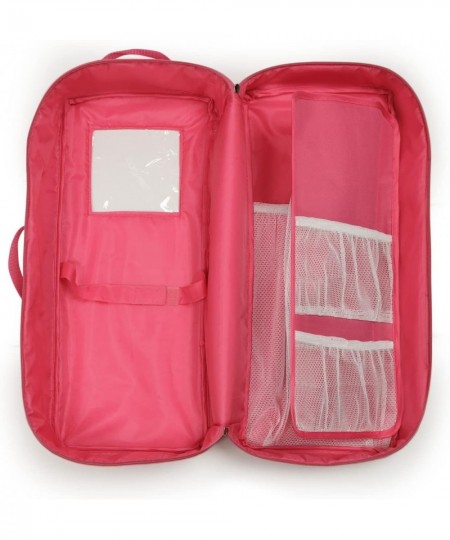 Doll Travel Case with Bed and Bedding - Dark Pink (fits 18" Dolls) $41.66 - Doll Accessories