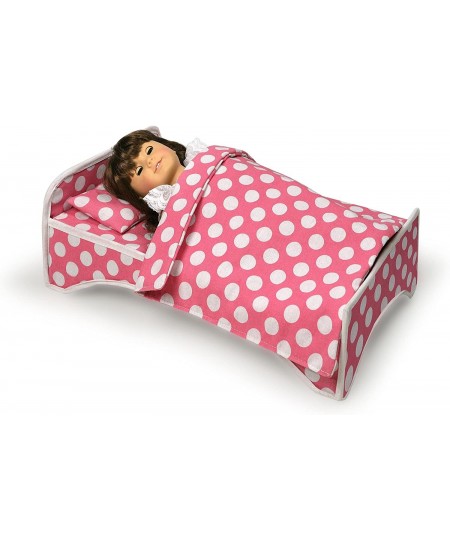 Doll Travel Case with Bed and Bedding - Dark Pink (fits 18" Dolls) $41.66 - Doll Accessories