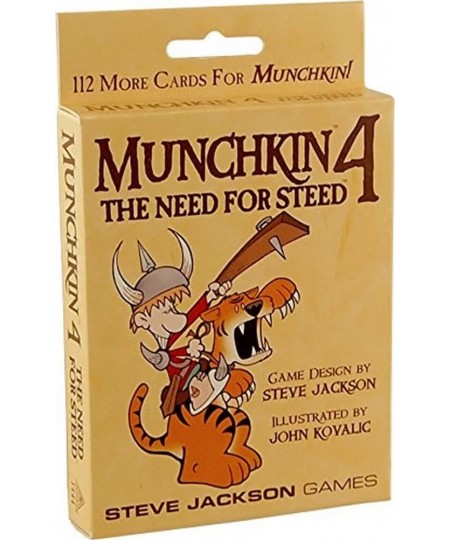 Munchkin 4 – The Need For Steed Card Game Expansion |112-Card Expansion | Adult Kids & Family Game | Fantasy Adventure RPG | ...