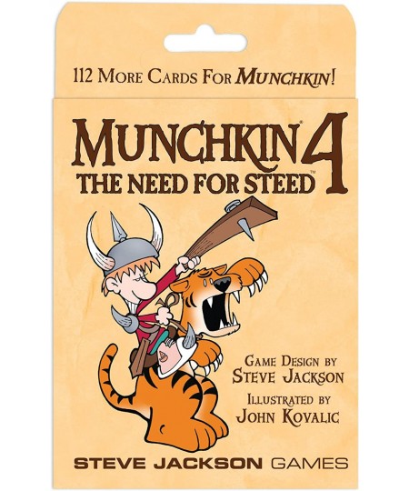 Munchkin 4 – The Need For Steed Card Game Expansion |112-Card Expansion | Adult Kids & Family Game | Fantasy Adventure RPG | ...