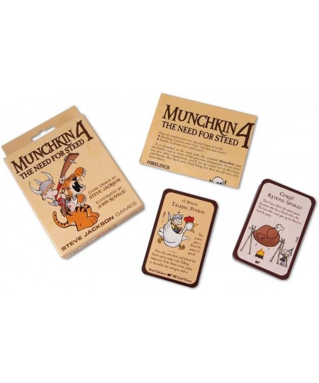 Munchkin 4 – The Need For Steed Card Game Expansion |112-Card Expansion | Adult Kids & Family Game | Fantasy Adventure RPG | ...