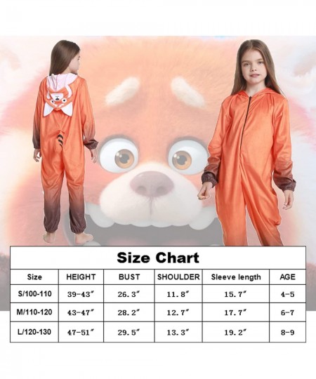 Red Panda Pixar Costumes for Kids Halloween Cosplay Jumpsuit Ideal Masquerade Gifts $27.77 - Kids' Costumes