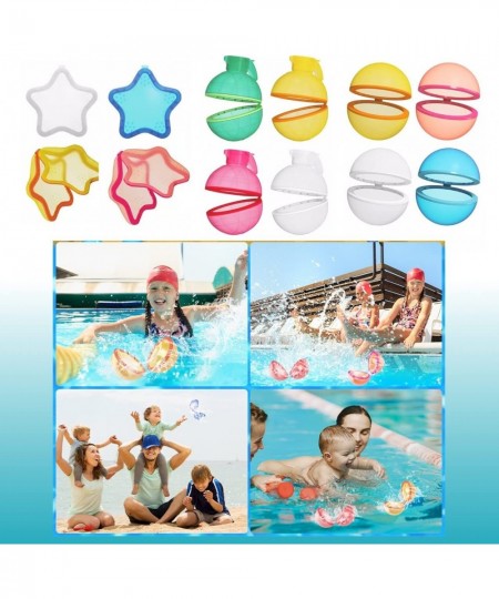 Assorted Grenade Star & Round Shapes 12-Pack Reusable Magnetic Water Balloons. Self Sealing Magnetic Water Splash Balls. Soft...