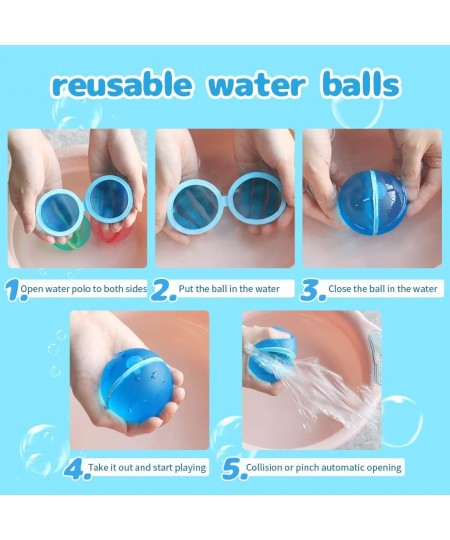 Assorted Grenade Star & Round Shapes 12-Pack Reusable Magnetic Water Balloons. Self Sealing Magnetic Water Splash Balls. Soft...