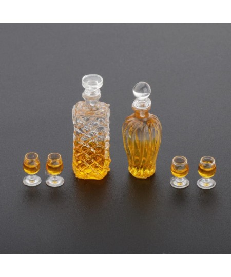 1:12 Dollhouse Miniature Mini Wine Bottle & Cups Shop Bar Drink Model Toys $18.28 - Dollhouse Accessories