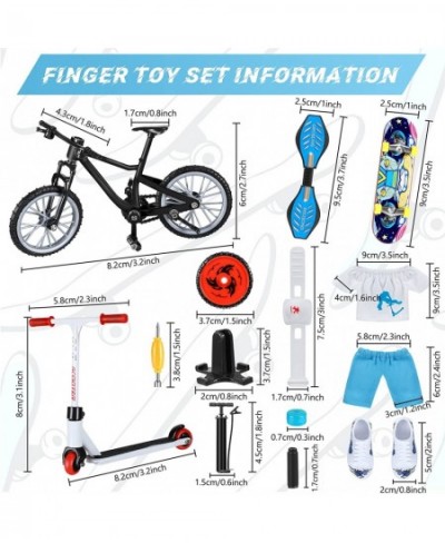 35 Pcs Mini Finger Toy Set Finger Scooter Finger Skateboards Finger Shoes Mini Finger Bikes Finger Tops Finger Pants Finger K...