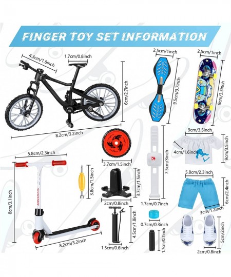 35 Pcs Mini Finger Toy Set Finger Scooter Finger Skateboards Finger Shoes Mini Finger Bikes Finger Tops Finger Pants Finger K...