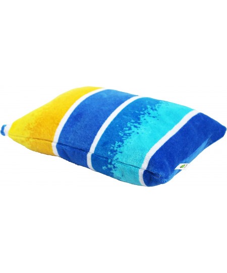 10” x 14” Inflatable Beach and Pool Pillow - Super Soft Cabana Head & Neck Support with Removable Insert and Machine Washable...