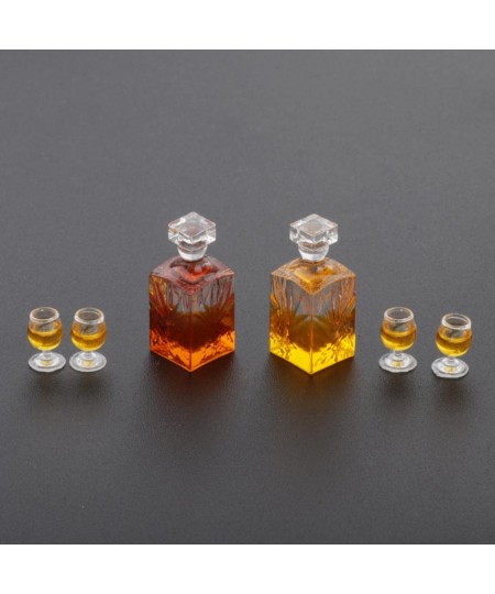 1:12 Dollhouse Miniature Mini Wine Bottle & Cups Shop Bar Drink Model Toys $18.28 - Dollhouse Accessories