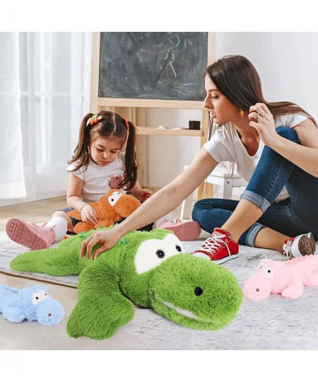 Plush Alligator Stuffed Animal Plush Toy 36inch Mommy Stuffed Crocodile with 3 Baby Crocodile Stuffed Animals Alligator Plush...