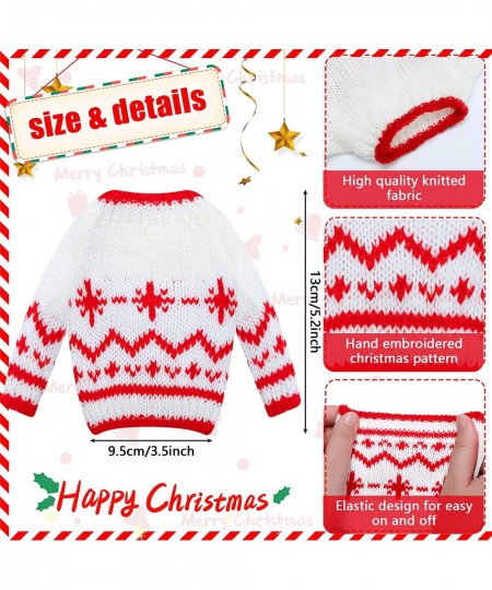 6 Pcs Christmas Elf Doll Clothes Sweater Skirt Elf Doll Accessories Outfit Knitted Santa Clothing for Doll Holiday Xmas Doll ...