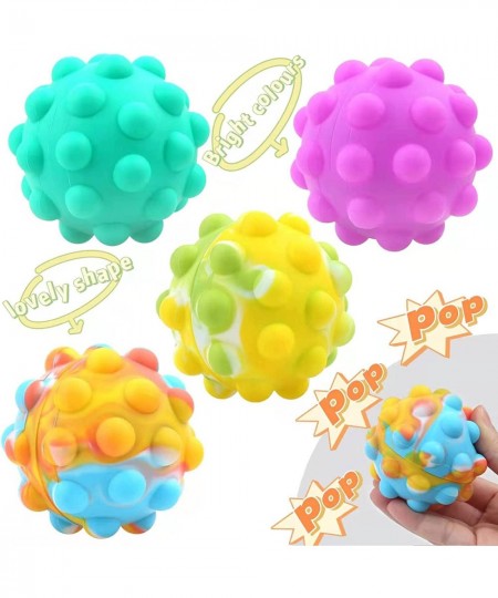 Push Bubble Stress Ball Fidget Toy Silicone Sensory 3D Balls Stress Reliever Anti Anxiety Toy for Kids Adults $20.31 - Fidget...