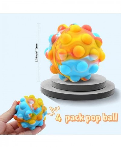 Push Bubble Stress Ball Fidget Toy Silicone Sensory 3D Balls Stress Reliever Anti Anxiety Toy for Kids Adults $20.31 - Fidget...