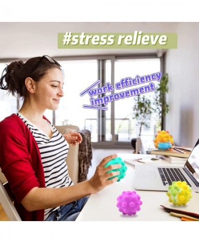 Push Bubble Stress Ball Fidget Toy Silicone Sensory 3D Balls Stress Reliever Anti Anxiety Toy for Kids Adults $20.31 - Fidget...