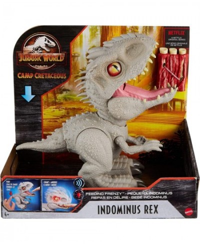 Jurassic World Camp Cretaceous Feeding Frenzy Indominus Rex Interactive Dinosaur Bite Reflex Toy Ribs Lights & Sounds Authent...