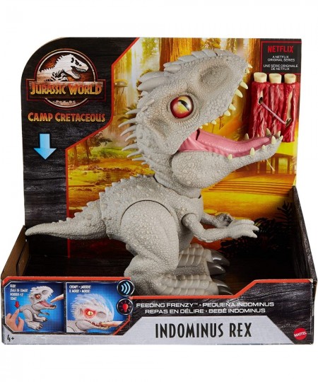 Jurassic World Camp Cretaceous Feeding Frenzy Indominus Rex Interactive Dinosaur Bite Reflex Toy Ribs Lights & Sounds Authent...