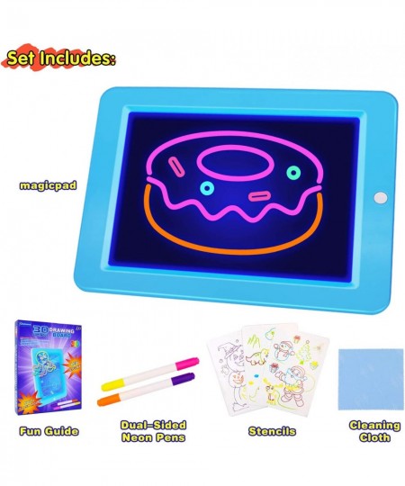 Toys for 2 3 4 5 6 Years Old Girls Boys LED Writing Tablet for Kids 3D Drawing Pad with Light Up Glow Doodle Board Educationa...