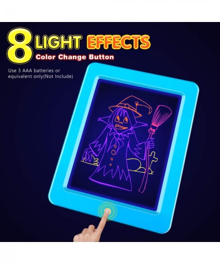 Toys for 2 3 4 5 6 Years Old Girls Boys LED Writing Tablet for Kids 3D Drawing Pad with Light Up Glow Doodle Board Educationa...