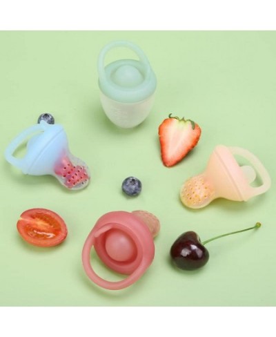 [2 Teethers] Silicone Fruit Teething Spoons Pacifiers 0-6 Months | Newborn Baby Toys Essentials | Pacifier Fruit Feeder Teeth...