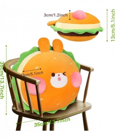 Rabbit Plush Toy Cute Plushie Hugging Plush Pillow Adult Hamburger Back Cushion for Office Chair Stuffed Animal for Girls Boy...