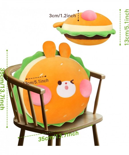 Rabbit Plush Toy Cute Plushie Hugging Plush Pillow Adult Hamburger Back Cushion for Office Chair Stuffed Animal for Girls Boy...