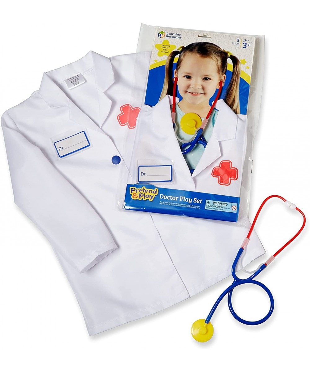 Doctor Play Set - 3 Pieces Ages 3+ Doctor Kit for Kids Pretend Play Doctor Dress Up for Kids Doctor Costume for Kids Preschoo...