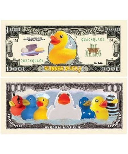 Pack of 100 - Rubber Ducky Million Dollar Collectible Novelty Bill (Not Real Currency) - Fun Item for Jeepsters Jeep Clubs an...