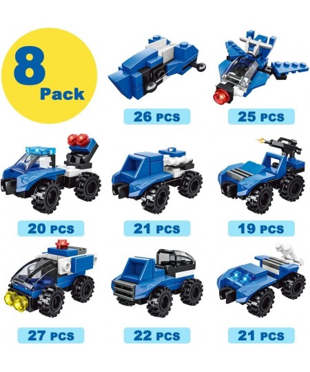 8Pcs Easter Eggs Prefilled with Police Car Building Blocks Egg Surprise Police Vehicles Toys for Boys Easter Party Favors in ...