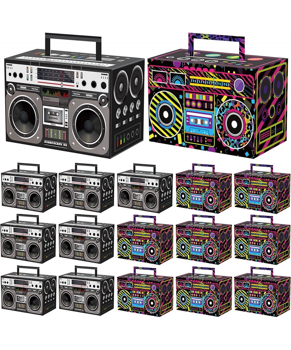 80s Party Favor Treat Boxes 24 PCS Novelty Boom Box Gift Boxes Retro Radio Mixed Color Candy Goodies Box for Retro 1980s Them...