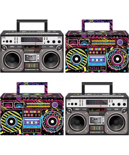 80s Party Favor Treat Boxes 24 PCS Novelty Boom Box Gift Boxes Retro Radio Mixed Color Candy Goodies Box for Retro 1980s Them...