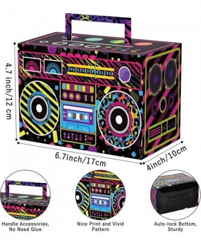 80s Party Favor Treat Boxes 24 PCS Novelty Boom Box Gift Boxes Retro Radio Mixed Color Candy Goodies Box for Retro 1980s Them...