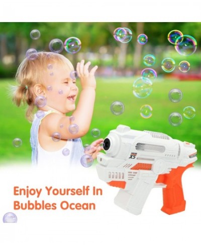 Bubble Guns with 2 Bubble Solution for Kids Bubble Makers with Music and Light for Party Favors Bubble Toys Outdoors/Indoor A...