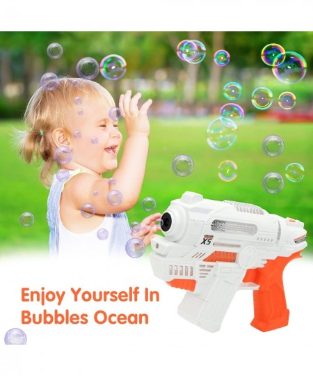 Bubble Guns with 2 Bubble Solution for Kids Bubble Makers with Music and Light for Party Favors Bubble Toys Outdoors/Indoor A...