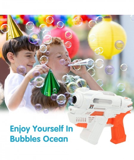 Bubble Guns with 2 Bubble Solution for Kids Bubble Makers with Music and Light for Party Favors Bubble Toys Outdoors/Indoor A...