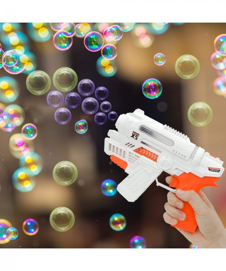 Bubble Guns with 2 Bubble Solution for Kids Bubble Makers with Music and Light for Party Favors Bubble Toys Outdoors/Indoor A...