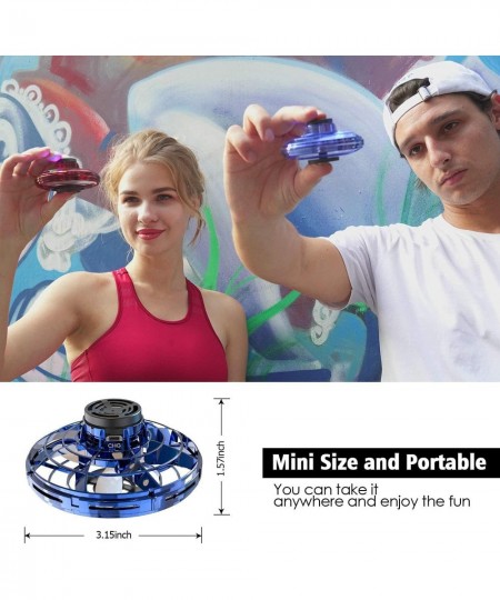 iFly The Most Tricked-Out Flying Spinner Hand Operated Drones for Kids or Adults - UFO Flying Toy with 360° Rotating and Shin...