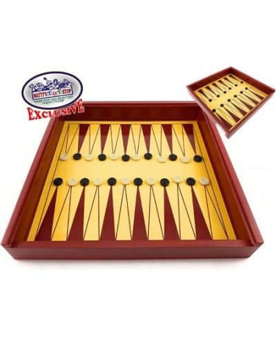 Exclusive Deluxe 10-in-1 Chess Checkers Tic Tac Toe Backgammon Mill Roll Em Insanity Chinese Checkers Mancala & Pick-Up Stick...