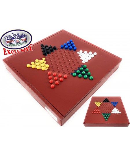 Exclusive Deluxe 10-in-1 Chess Checkers Tic Tac Toe Backgammon Mill Roll Em Insanity Chinese Checkers Mancala & Pick-Up Stick...