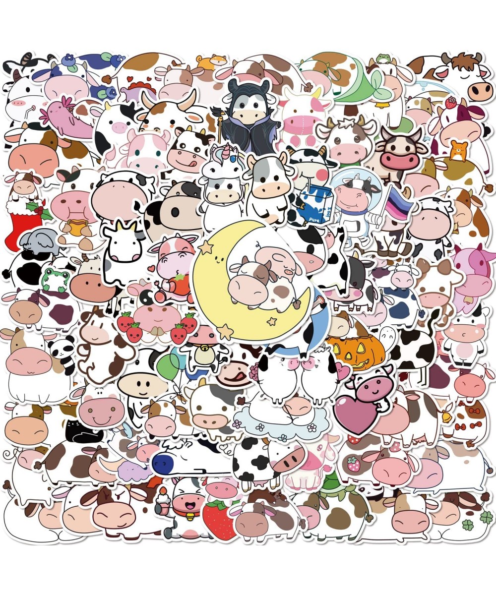 100 Pieces Cow Stickers Pack Vinyl Waterproof Decals for Water Bottle Hydro Flasks Cool Cute Cartoon Stickers for Kids Teens ...