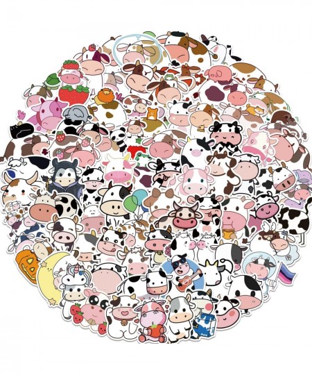 100 Pieces Cow Stickers Pack Vinyl Waterproof Decals for Water Bottle Hydro Flasks Cool Cute Cartoon Stickers for Kids Teens ...