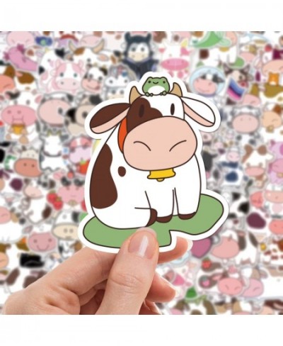 100 Pieces Cow Stickers Pack Vinyl Waterproof Decals for Water Bottle Hydro Flasks Cool Cute Cartoon Stickers for Kids Teens ...