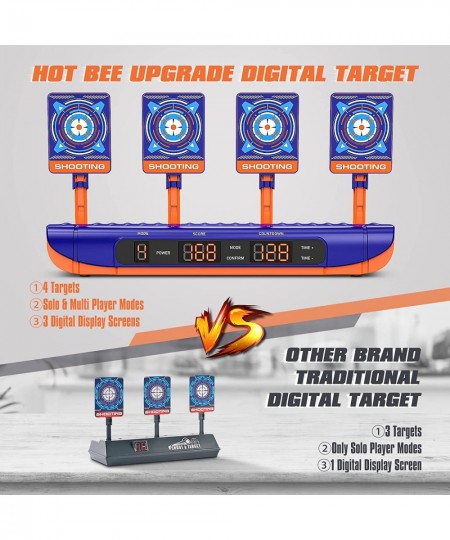 Toy Guns Electronic Shooting Target Compatible with Nerf Guns Auto Reset Electronic Scoring Target Shooting Game Toy Children...