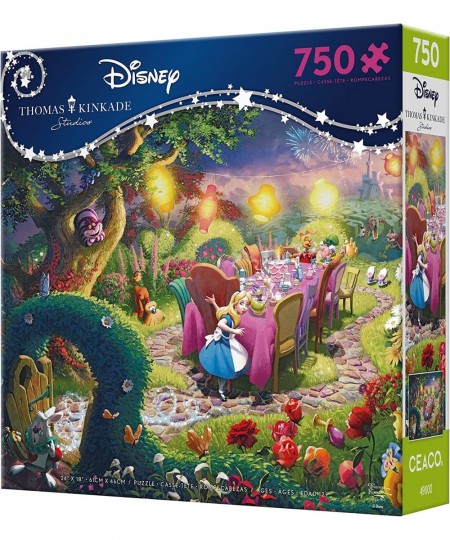 Thomas Kinkade - Disney - Mad Hatter Tea Party - 750 Piece Jigsaw Puzzle $17.56 - Jigsaw Puzzles