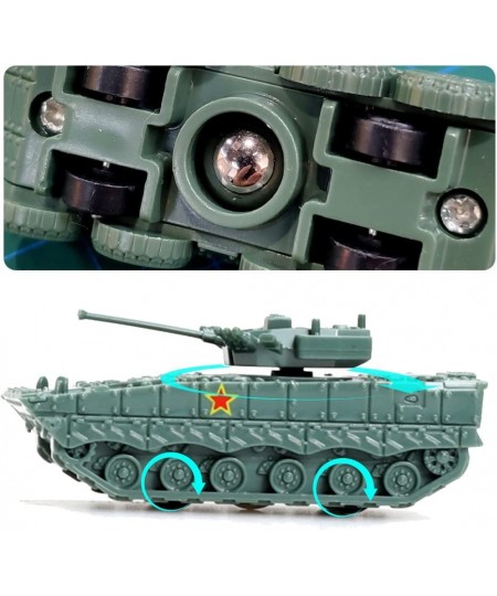 1/144 Scale Army Men Toy Tank Playset 4 Pcs Military Vehicle Models Chinese Snow Leopard VS Tracked Infantry Fighting Vehicle...