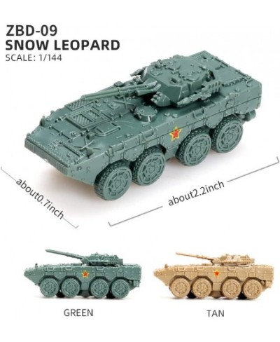 1/144 Scale Army Men Toy Tank Playset 4 Pcs Military Vehicle Models Chinese Snow Leopard VS Tracked Infantry Fighting Vehicle...