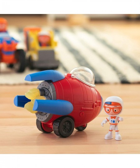 Rocket Ship - Mini Vehicle with Freewheeling Features Including 2” Classic Character Toy Figure - Imaginative Play for Toddle...