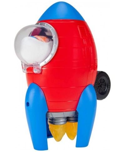 Rocket Ship - Mini Vehicle with Freewheeling Features Including 2” Classic Character Toy Figure - Imaginative Play for Toddle...