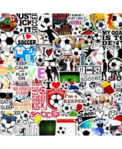 130PCS Soccer Stickers for Water Bottles World Soccer Cup Sticker Pack Vinyl Waterproof Soccer Stickers Gifts for Soccer Part...