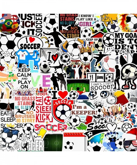 130PCS Soccer Stickers for Water Bottles World Soccer Cup Sticker Pack Vinyl Waterproof Soccer Stickers Gifts for Soccer Part...